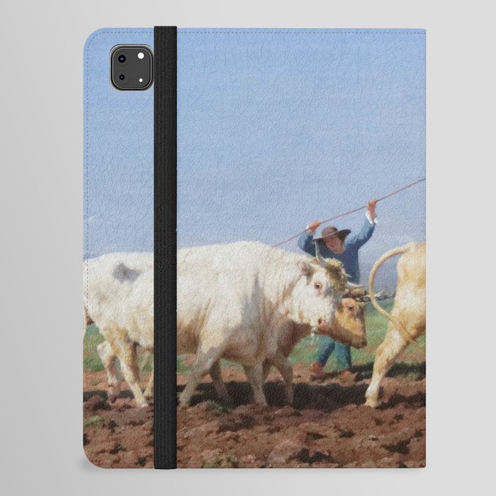 Rosa Bonheur, Ploughing in the Nivernais 1 ,Labourage nivernais iPad Folio Case