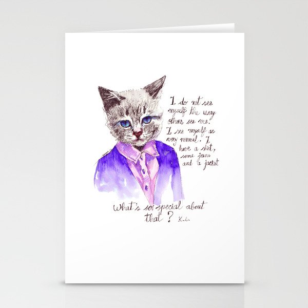 Fashion Mr. Cat Karl Lagerfeld and Chanel Stationery Cards