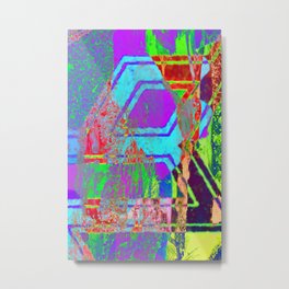 Neon Abstract Vaporwave Metal Print | Skater, Pattern, Abstractneon, Abstract, Fuzeddecay, Vaporwave, Neon, Graphicdesign, Neongreen, Painterly 