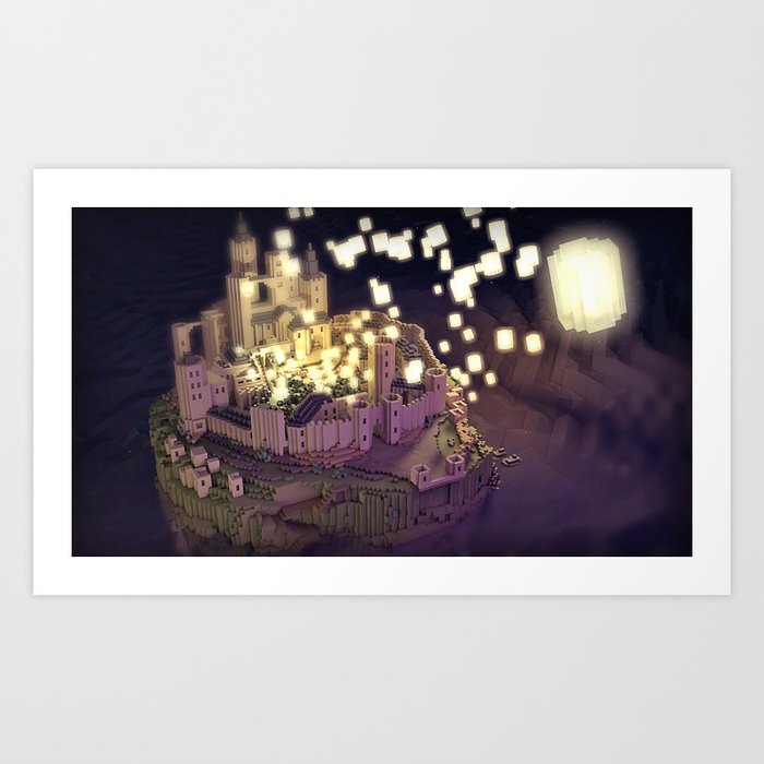 Tangled : Rapunzel castle fan art Art Print