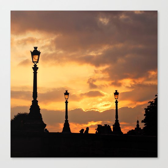 A sunset in Paris Canvas Print