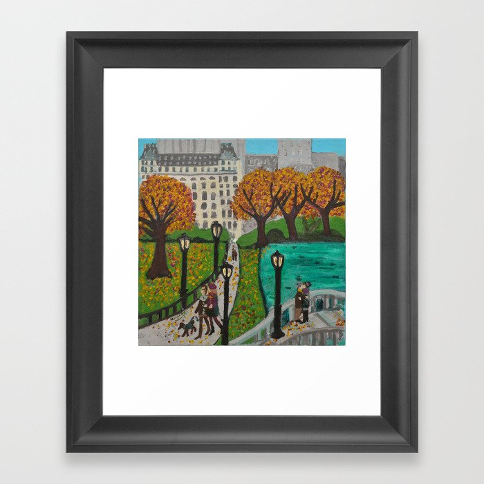 Autumn in Central Park Framed Art Print