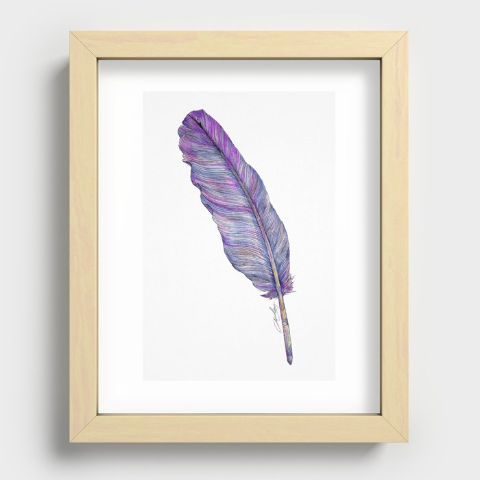 Cosmic Feather Recessed Framed Print
