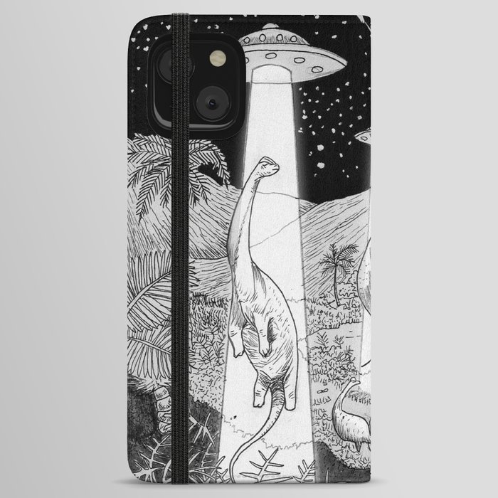 Dino abduction iPhone Wallet Case