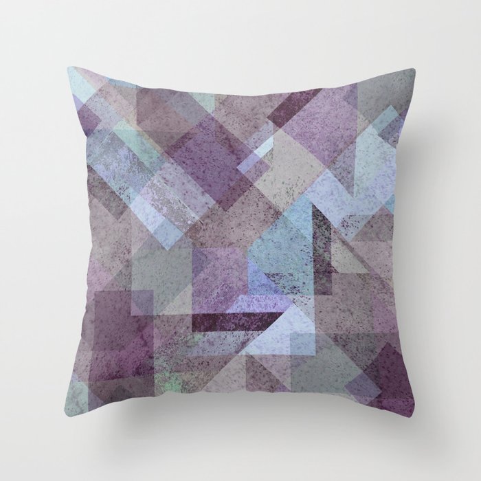 Plum Turquoise Abstract Geometric Throw Pillow By Marilenaxiari
