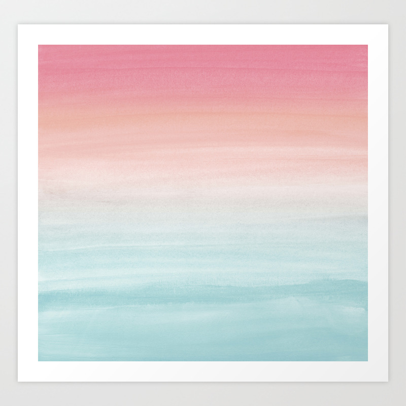 Touching Watercolor Abstract Beach Dream 1 Painting Decor Art