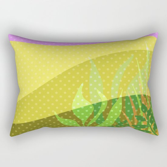 Multi-colored pattern . Tropics . Rectangular Pillow