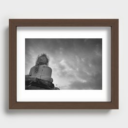 Thai Buddha temple under construction Recessed Framed Print