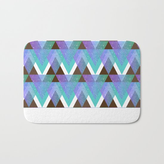 GlitterTriangles Bath Mat