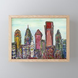 Philadelphia Skyline Framed Mini Art Print