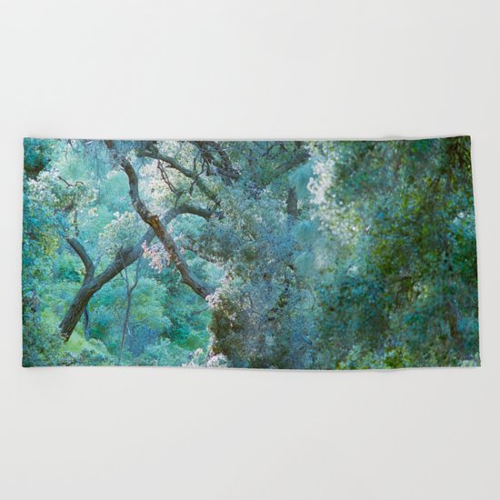 deeper she goes Beach Towel