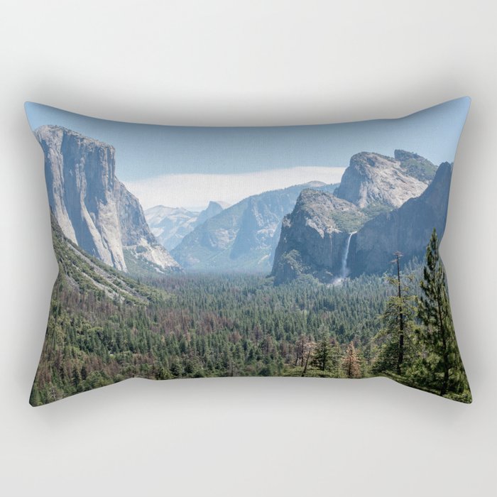 Tunnel view. the best way to see Yosemite. Rectangular Pillow