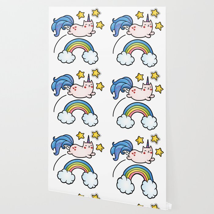 Cat Unicorn Wallpaper By Salomemika Society6