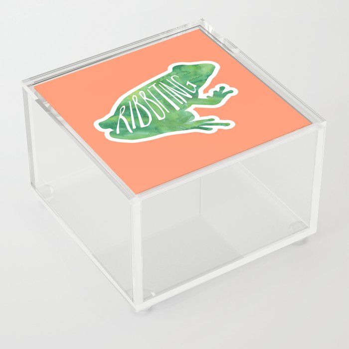 Ribbiting - funny frog pun Acrylic Box