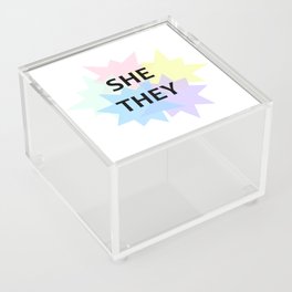 she/they pronouns Acrylic Box