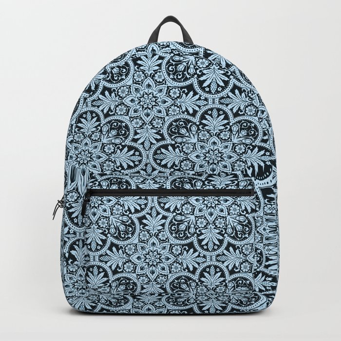 Azulejo Floral Pattern Backpack