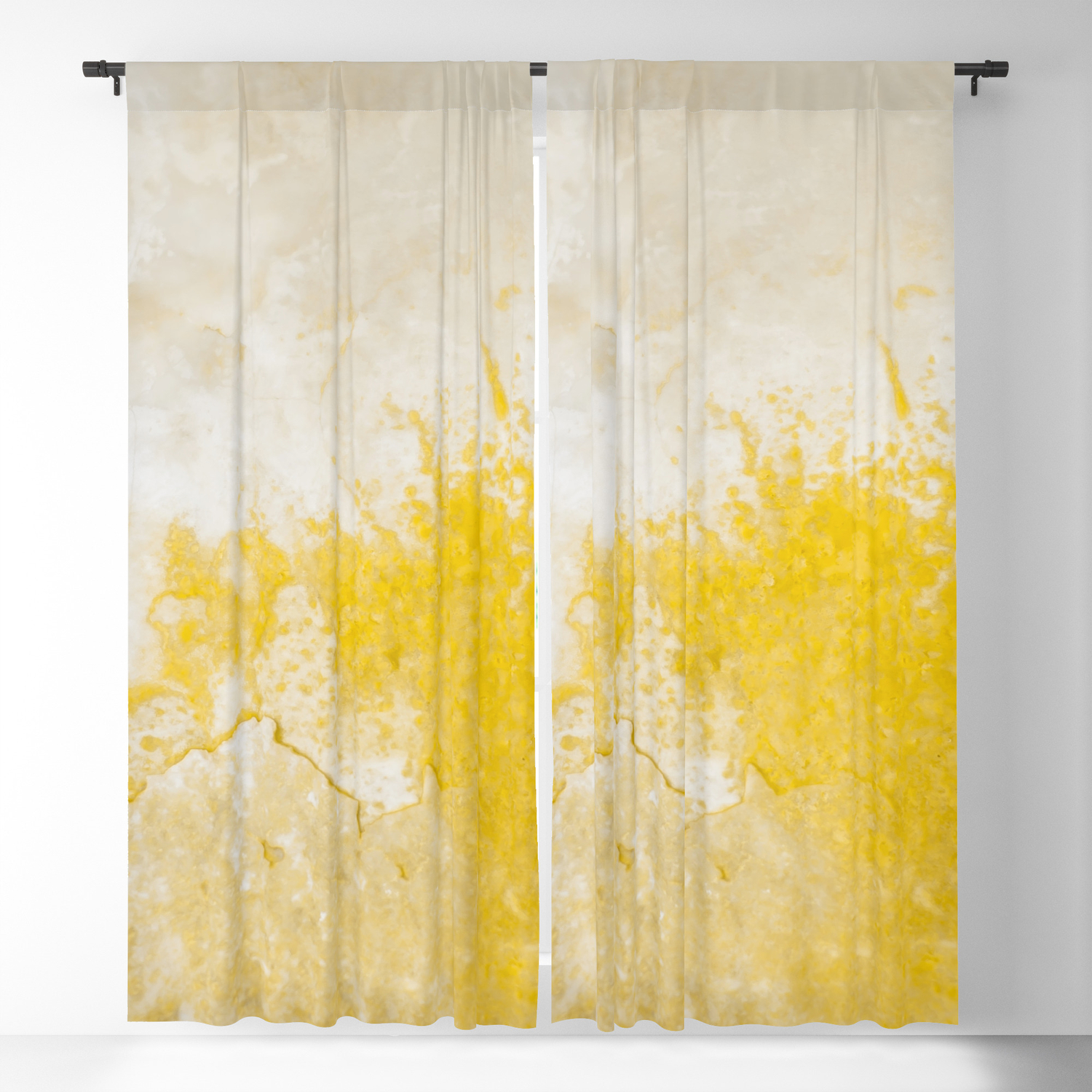 Earth Texture In Yellow Blackout Curtain By Katyalaroche Society6