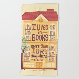 Lived in books Beach Towel