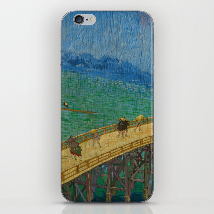 Bridge in the Rain, after Hiroshige, 1887 by Vincent van Gogh iPhone Skin