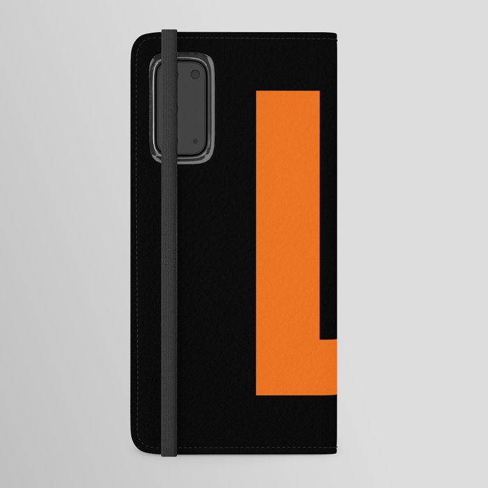 Letter L (Orange & Black) Android Wallet Case