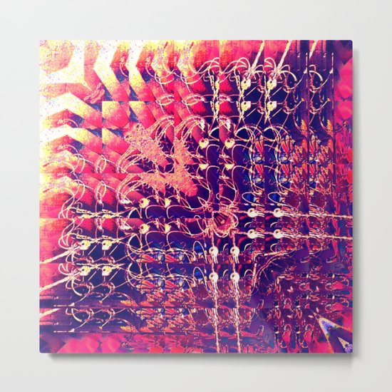 07-27-13 (Chandelier Glitch) Metal Print