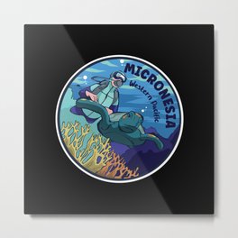 Scuba Diving Micronesia Western Pacific Metal Print