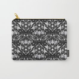 Bats And Beasts - Black and White Carry-All Pouch