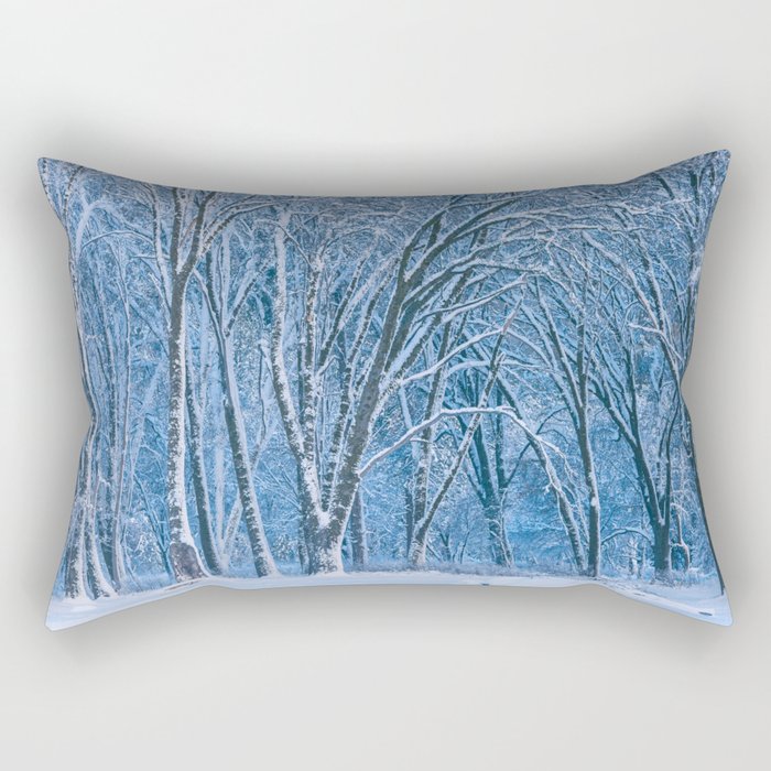 White Forest Rectangular Pillow