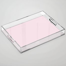 Pink Marshmallow pale pastel solid color modern abstract pattern  Acrylic Tray