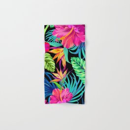 Drive You Mad Hibiscus Pattern Hand & Bath Towel