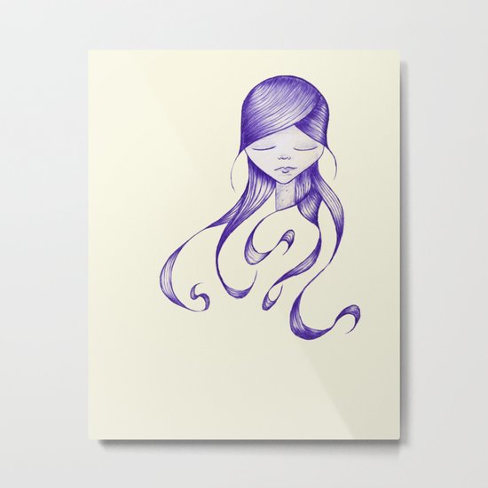Feeling Blue Metal Print
