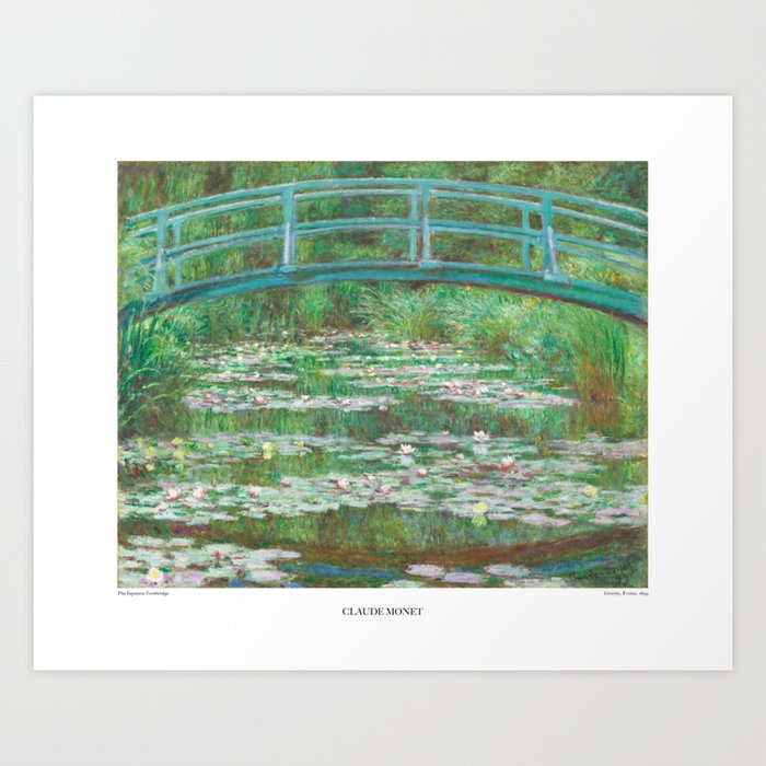 Bridge Over a Pond of Waterlilies by Claude Monet Art Print