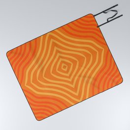 Summer Waves Tangerine Orange Diamond Picnic Blanket