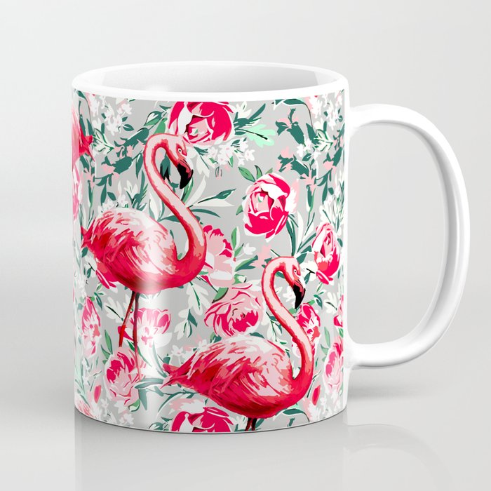 Flamingos and Flowers Coffee Mug