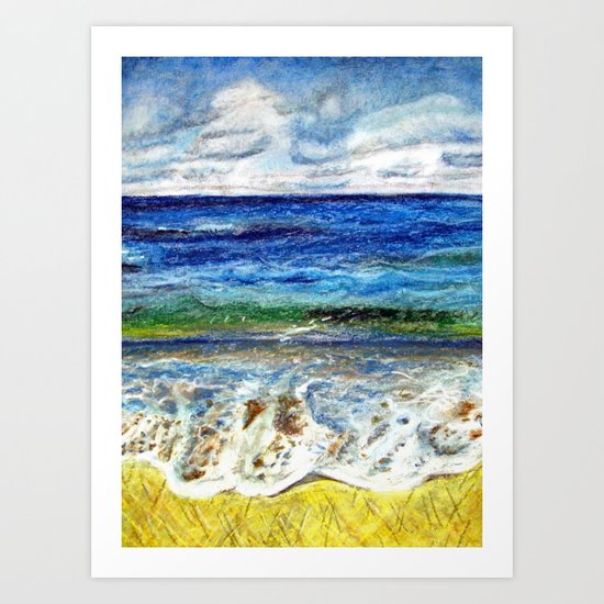 CRAYON LOVE - La mer Art Print