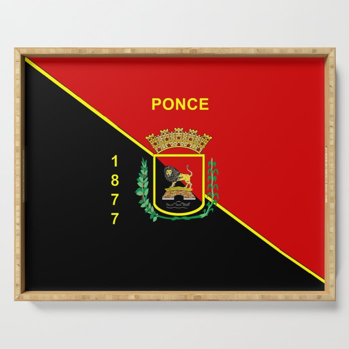 Flag of Ponce, Puerto Rico Serving Tray