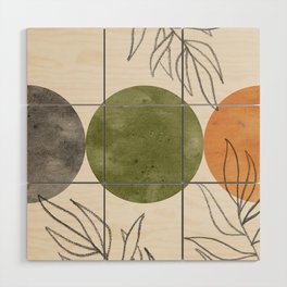 Botanical abstract Wood Wall Art