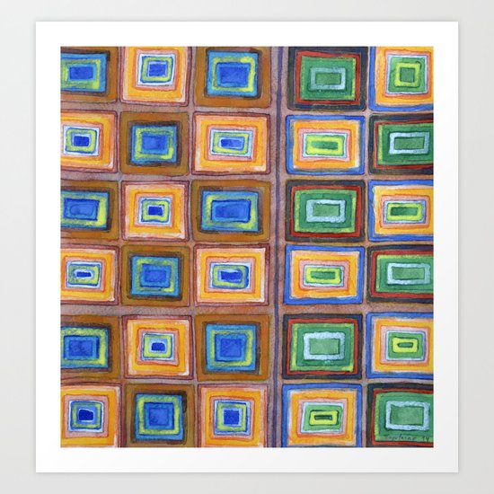The two Sides of a Check Pattern Art Print