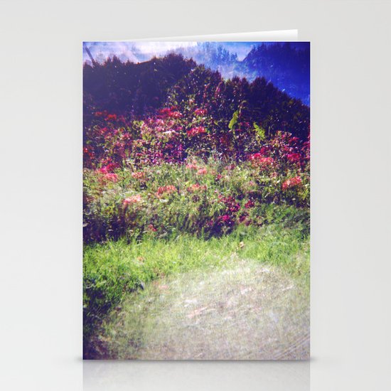 Flowers Plastic Camera Double Exposure Stationery Cards
