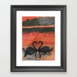 Swan lake Framed Art Print