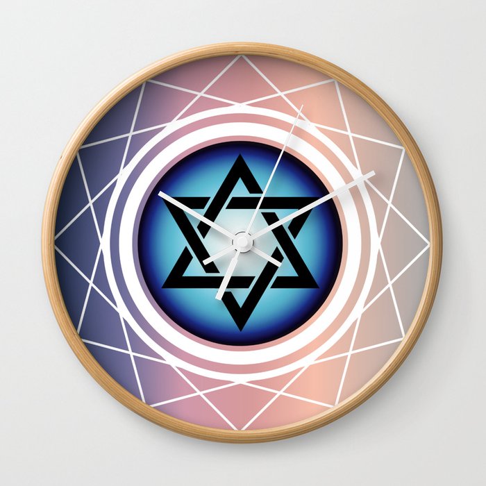 Jewish Star of David Wall Clock
