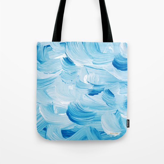 Aqua Abstract Tote Bag