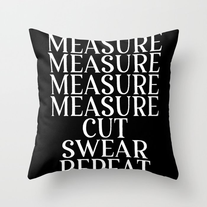Woodworking many measure Throw Pillow