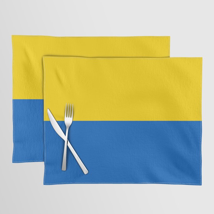 Sapphire and Yellow Solid Shapes Ukraine Flag Colors 2 100 Percent Commission Donated Read Bio Placemat