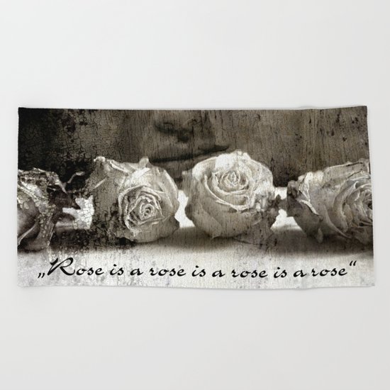 ROSE - vintage version Beach Towel