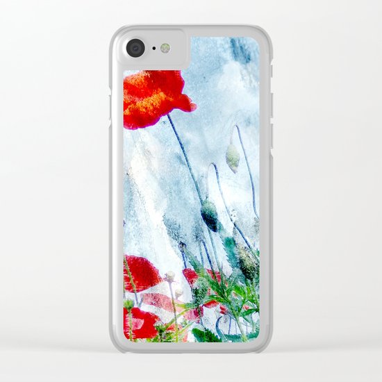 Poppy Love III Clear iPhone Case