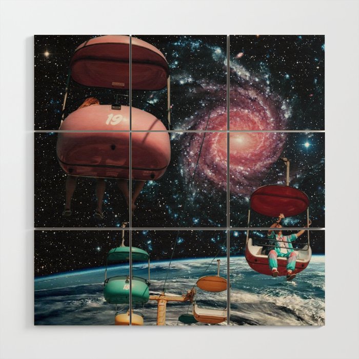 to space Wood Wall Art