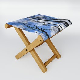 Birch Tree Perspective Scottish Highlands Style in I Art and Afterglow Folding Stool