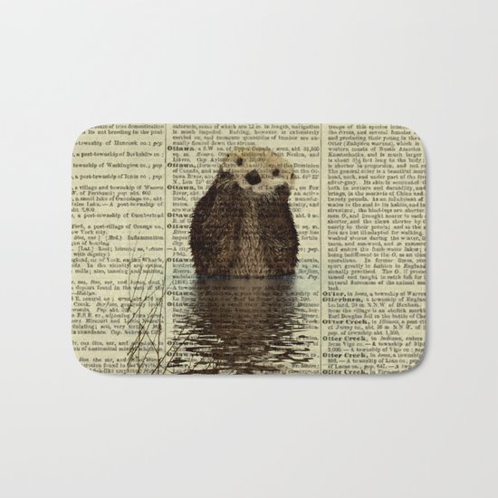 Otter in Love Bath Mat