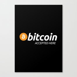 Bitcoin Accepted Canvas Print